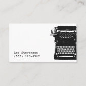 Writer Vintage Schreibmaschine Visitenkarte (Vorderseite)