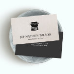 Writer Vintage Schreibmaschinensparkarte Visitenkarte<br><div class="desc">Kluges,  einfaches Design mit Vintager Schreibmaschine. Ideale Netzwerkkarte für den beruflichen Romanautor,  Drehbuchautor,  Songwriter,  Kolumnist,  Drehbuchautor,  freiberufliche Autorin,  Fiktion Schriftsteller,  Künstler,  Produzenten,  Berater,  Designer,  Unternehmer,  Blogger,  Filmemacher,  Autor,  Therapeut und vieles mehr.</div>