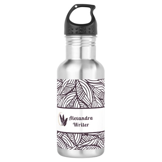 Writer Water Flasche Edelstahlflasche (Vorderseite)