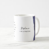 Writername Motivierend Gedicht Abstrakt Torn Paper Kaffeetasse (VorderseiteRechts)