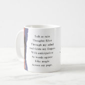 Writername Motivierend Gedicht Abstrakt Torn Paper Kaffeetasse (Vorderseite Links)