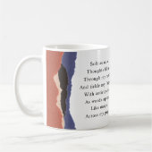 Writername Motivierend Gedicht Abstrakt Torn Paper Kaffeetasse (Links)