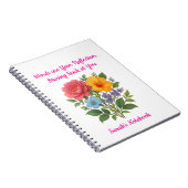 Writer's Blume Design Notebook Notizblock (Rechte Seite)