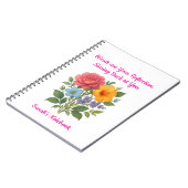 Writer's Blume Design Notebook Notizblock (Linke Seite)