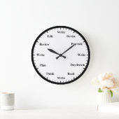 Writer's Clock - Writing Job Fun Wall Clock Große Wanduhr (Zuhause)