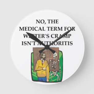 writer's cramp runde wanduhr