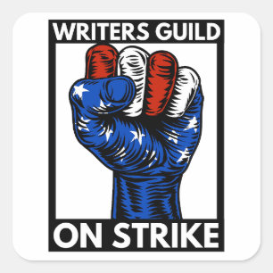 Writers Guild Of America Streikt Quadratischer Aufkleber