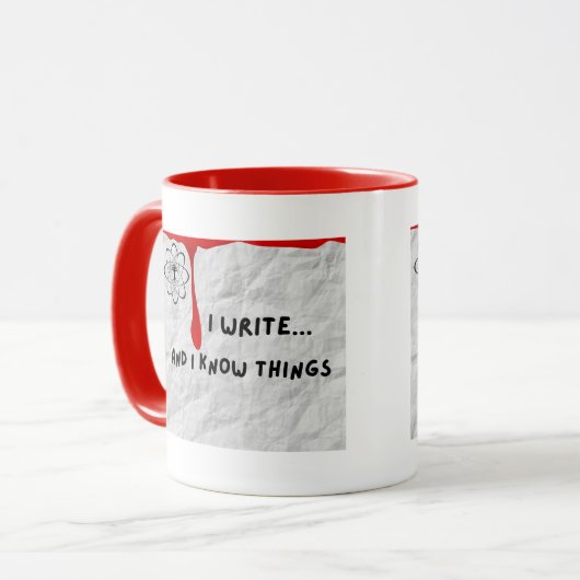 Writer's Know Things Coffee Tasse (Vorderseite Links)