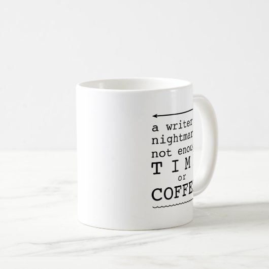 Writer's Nightmare Coffee Tasse (VorderseiteRechts)