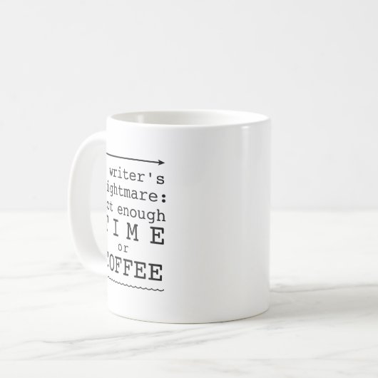 Writer's Nightmare Coffee Tasse (Vorderseite Links)