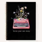 Writers Notebook, Black Write your own story Notizblock (Vorderseite)