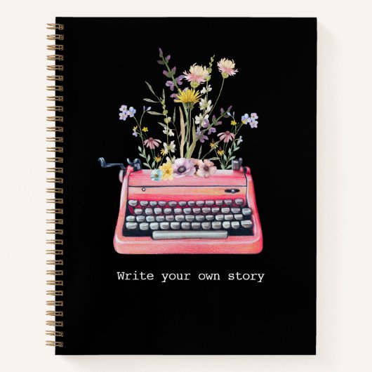 Writers Notebook, Black Write your own story Notizblock (Vorderseite)