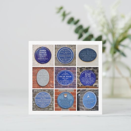 Writers' Plaques Karte (Stehend Vorderseite)