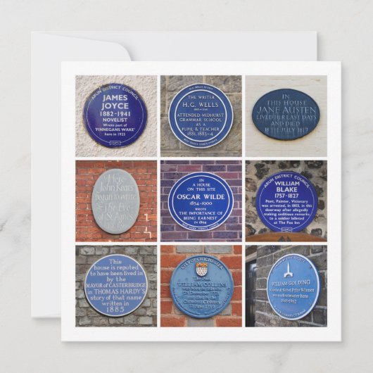 Writers' Plaques Karte (Vorderseite)