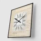 Writers Quadratische Wanduhr (Winkel)