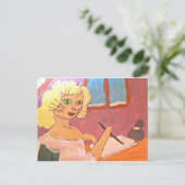 writing a letter to santa feiertagspostkarte (Stehend Vorderseite)