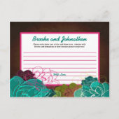 Writing Advice Card Neon Spring Floral Blume Blo Hinweiskarte (Vorderseite)