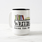 Writing.Com-Logo-Tasse Zweifarbige Tasse (Vorderseite Links)