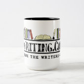 Writing.Com-Logo-Tasse Zweifarbige Tasse (Mittel)