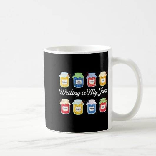 Writing is jam funny writer author english teacher kaffeetasse (Rechts)