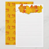 Writing Paper Maple Leaves Header Briefpapier (Vorne/Hinten)