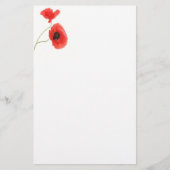 Writing paper poppy briefpapier (Vorderseite)