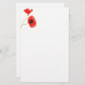 Writing paper poppy briefpapier (Vorne/Hinten)