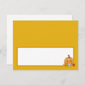 Writing Platzkarte Herbst Pumpkin Baby Postkarte (Vorne/Hinten)