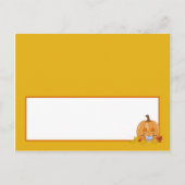 Writing Platzkarte Herbst Pumpkin Baby Postkarte (Vorderseite)