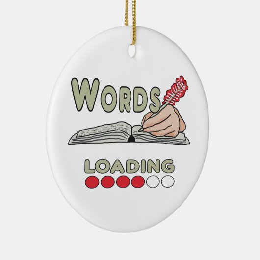 Writing Words Keramik Ornament (Rechts)