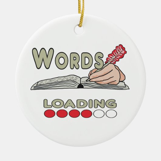 Writing Words Keramik Ornament (Vorne)