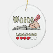 Writing Words Keramik Ornament (Links)