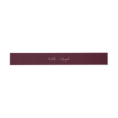  Written Deep Burgundy Retro Whimsical Wedding Einladungsbanderole (Flach)
