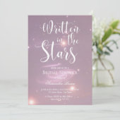 Written in the Stars Bridal Shower  Einladung (Stehend Vorderseite)