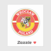 Wroclaw Polen Circle Emblem Aufkleber (Blatt)