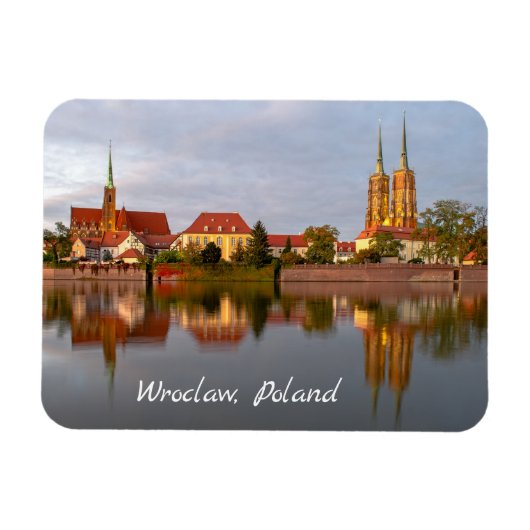 Wroclaw River Reflection Magnet (Horizontal)