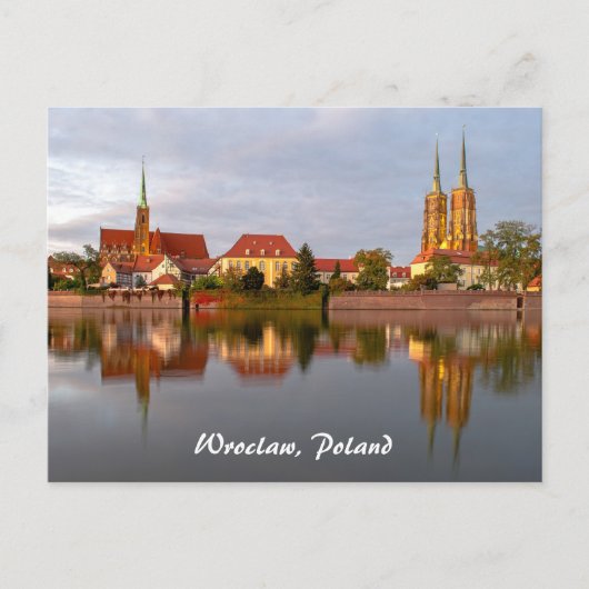 Wroclaw River Reflections Postcard Postkarte (Vorderseite)