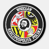 Wrocław-RundEmblem Magnet (Vorne)