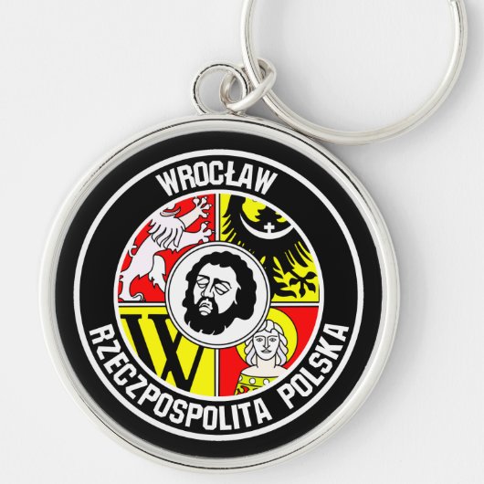 Wrocław-RundEmblem Schlüsselanhänger (Vorne)