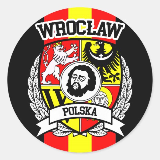 Wrocław Runder Aufkleber (Vorderseite)