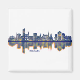 Wroclaw Skyline Magnet