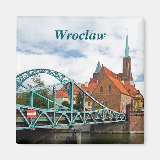 Wroclaw Tumski Bridge Magnet (Vorne)