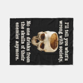 Wrong With Society - Don't Drink From Enemy Skulls Fleecedecke (Vorderseite (Horizontal))