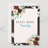 Wrstern Boho Guest Book Brautparty Sign Einladung (Rückseite)