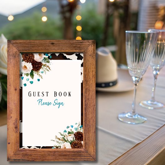 Wrstern Boho Guest Book Brautparty Sign Einladung