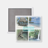WS0013 Ozeanien, Samoa, Kühlschrank Magnet (Vorderseite/Rückseite)