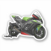 WSBK Kawasaki Aufkleber (Vorderseite)