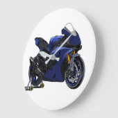 WSBK Yamaha Große Wanduhr (Winkel)