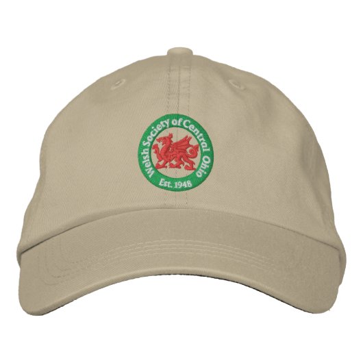 WSCO Logo-Ball-Cap - Khaki Bestickte Baseballkappe (Vorderseite)