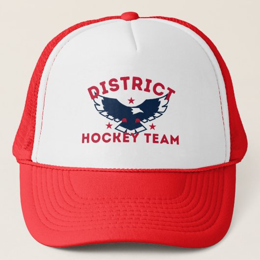 WSH D.C. Sports "District Hockey Team" Trucker Hat Truckerkappe (Vorderseite)